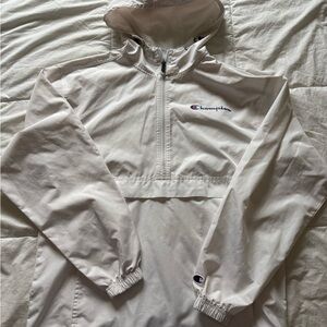 Champion White Hoodie/Windbreaker